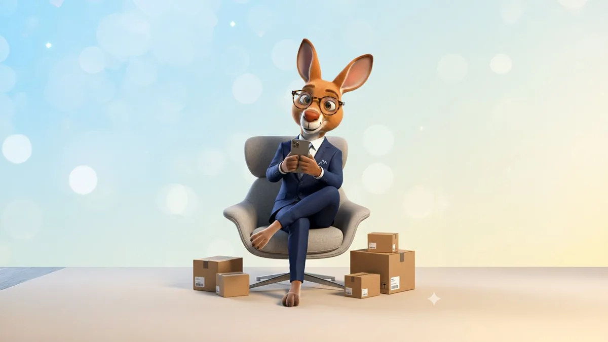 Kanga, la mascotte INTIGO, gère ses colis depuis son téléphone